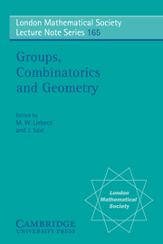 Cover for Groups, Combinatorics and Geometry book