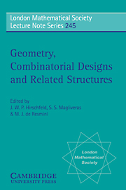 Cover for Geometry, Combinatorial Designs and Related Structures book