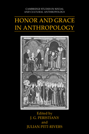Cover for Honor and Grace in Anthropology book