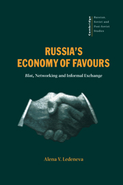 Cover for Russia's Economy of Favours book