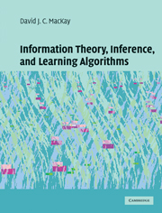 Cover for Information Theory, Inference and Learning Algorithms book