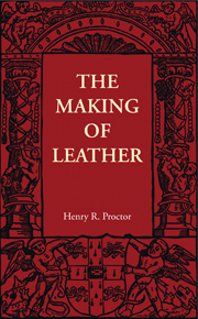 Cover for The Making of Leather book