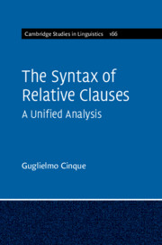 Cover for The Syntax of Relative Clauses book