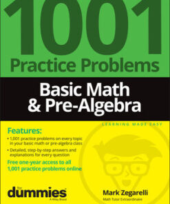 Cover for Basic Math & Pre-Algebra: 1001 Practice Problems For Dummies (+ Free Online Practice) book